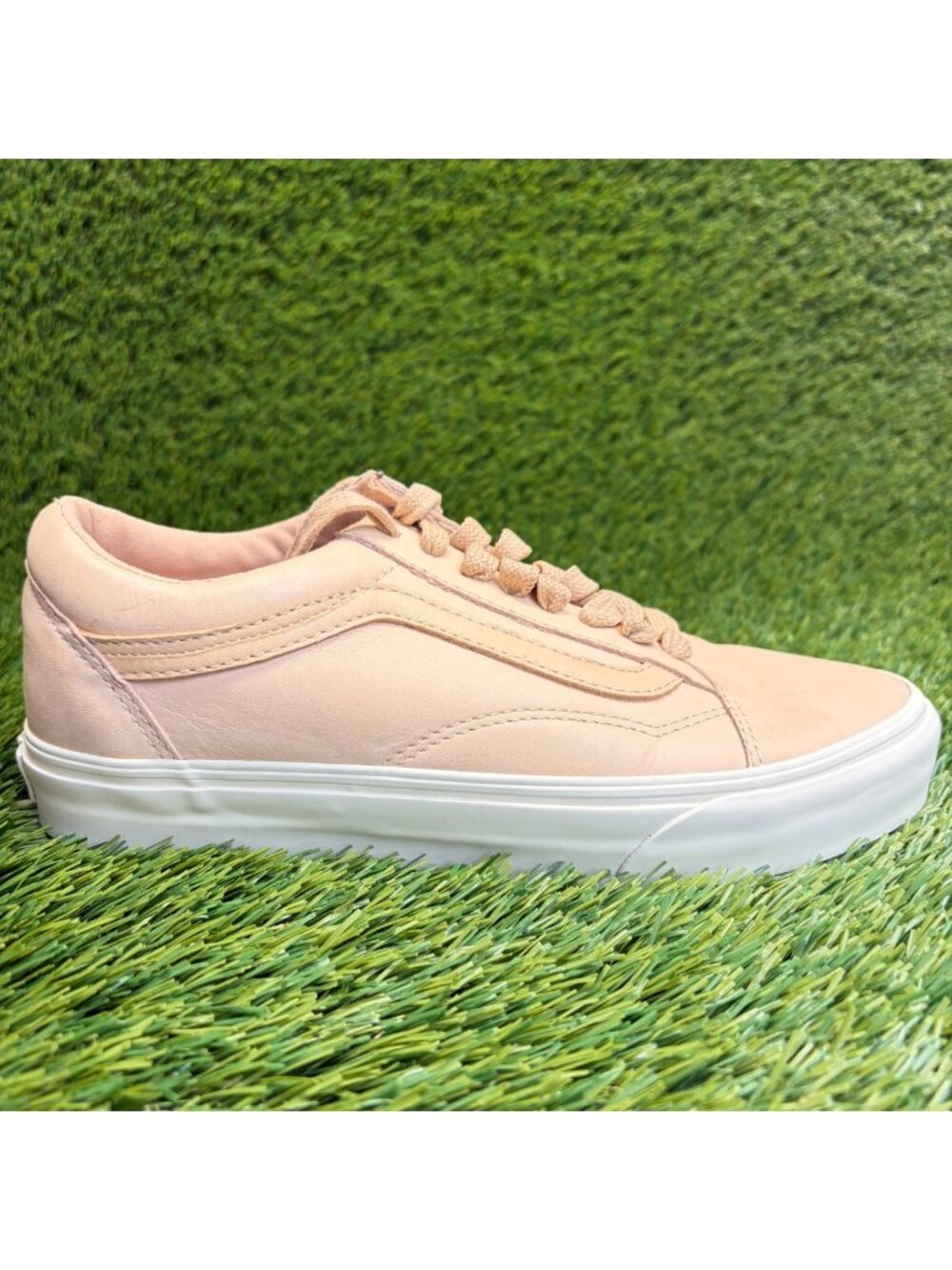 Vans Old Skool DX Womens Size 8.5 Mens 7 Beige White Athletic Shoes Sneakers